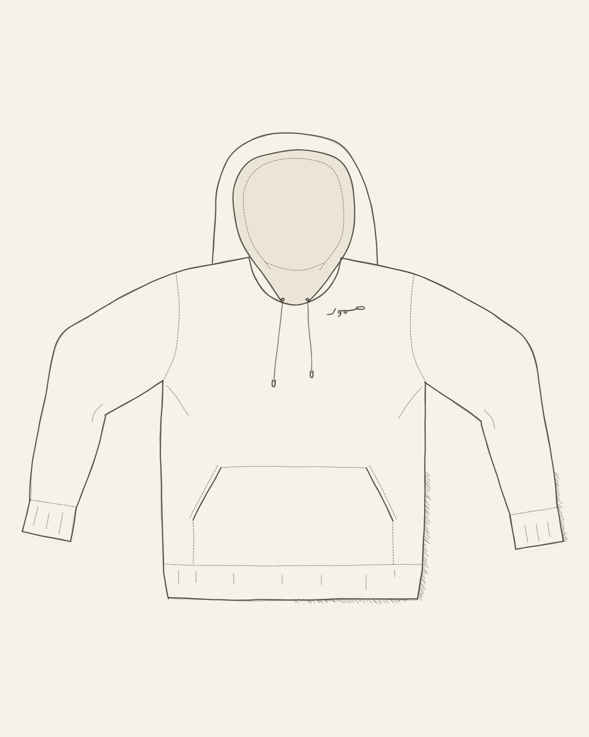 the drawing on the garment — chest