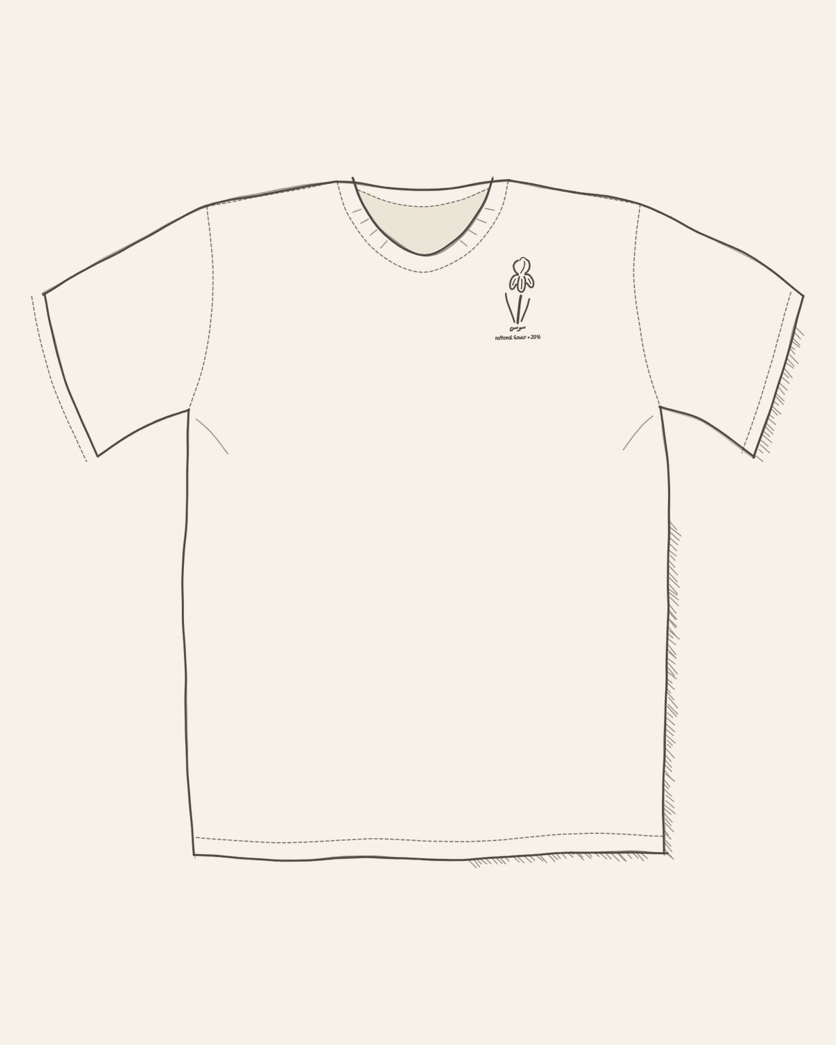the drawing on the garment — chest