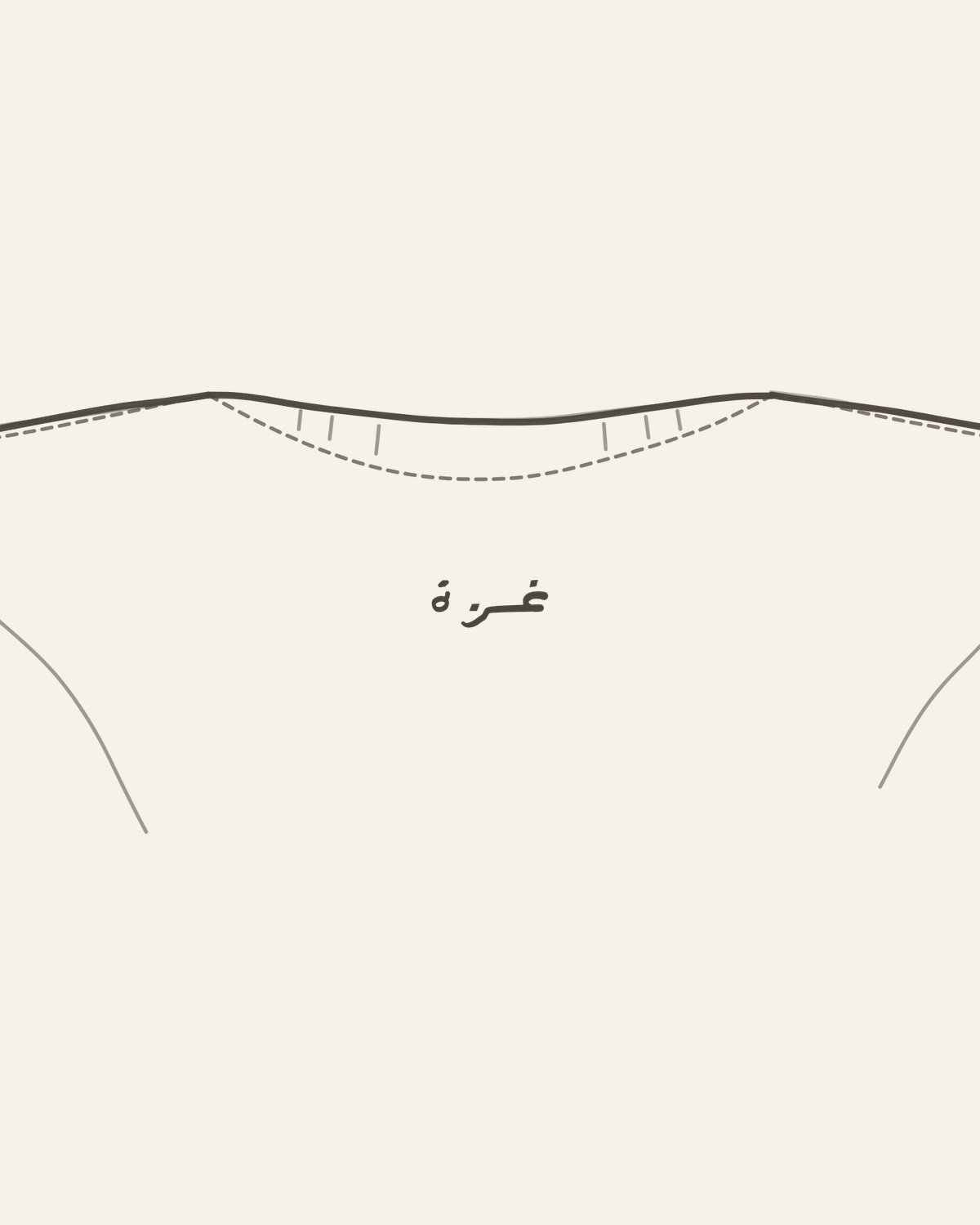 the drawing on the garment — nape